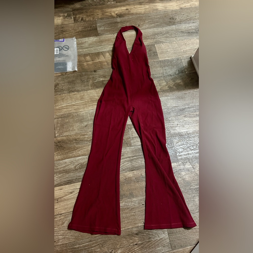 Elegant Burgundy Jumpsuit